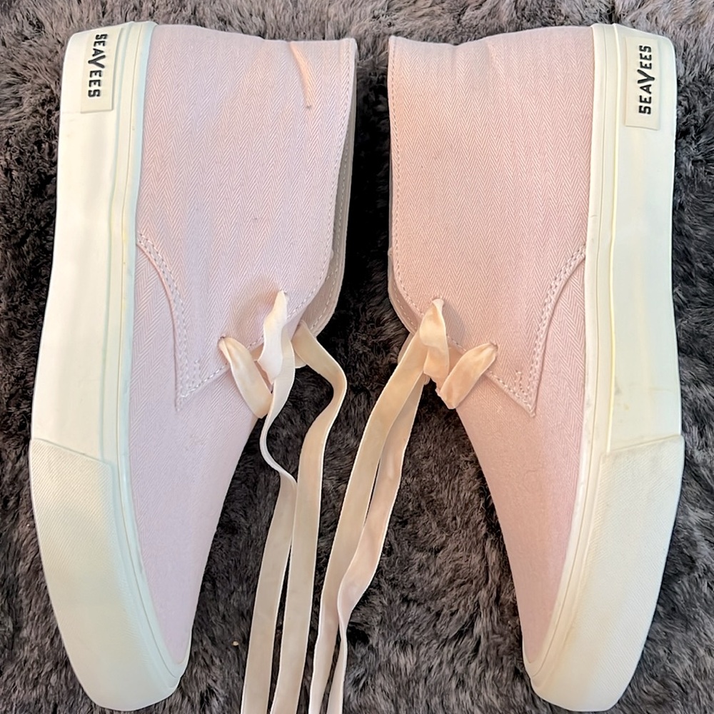 SeaVees Light Pink Velvet Laces, Maslon Desert Boot Size 8 - Picture 10 of 12